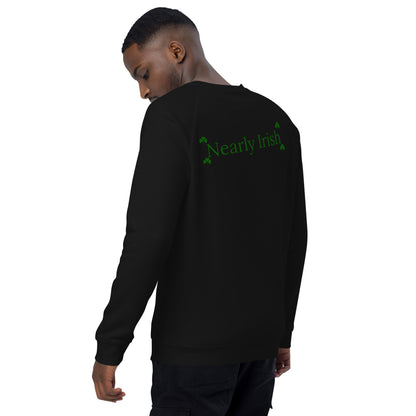 Nearly Irish Unisex organic raglan sweatshirt