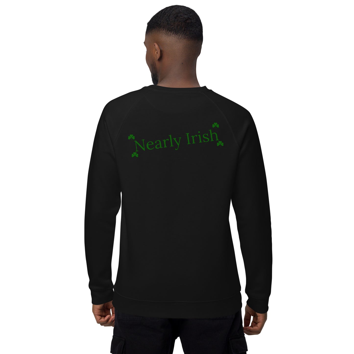 Nearly Irish Unisex organic raglan sweatshirt