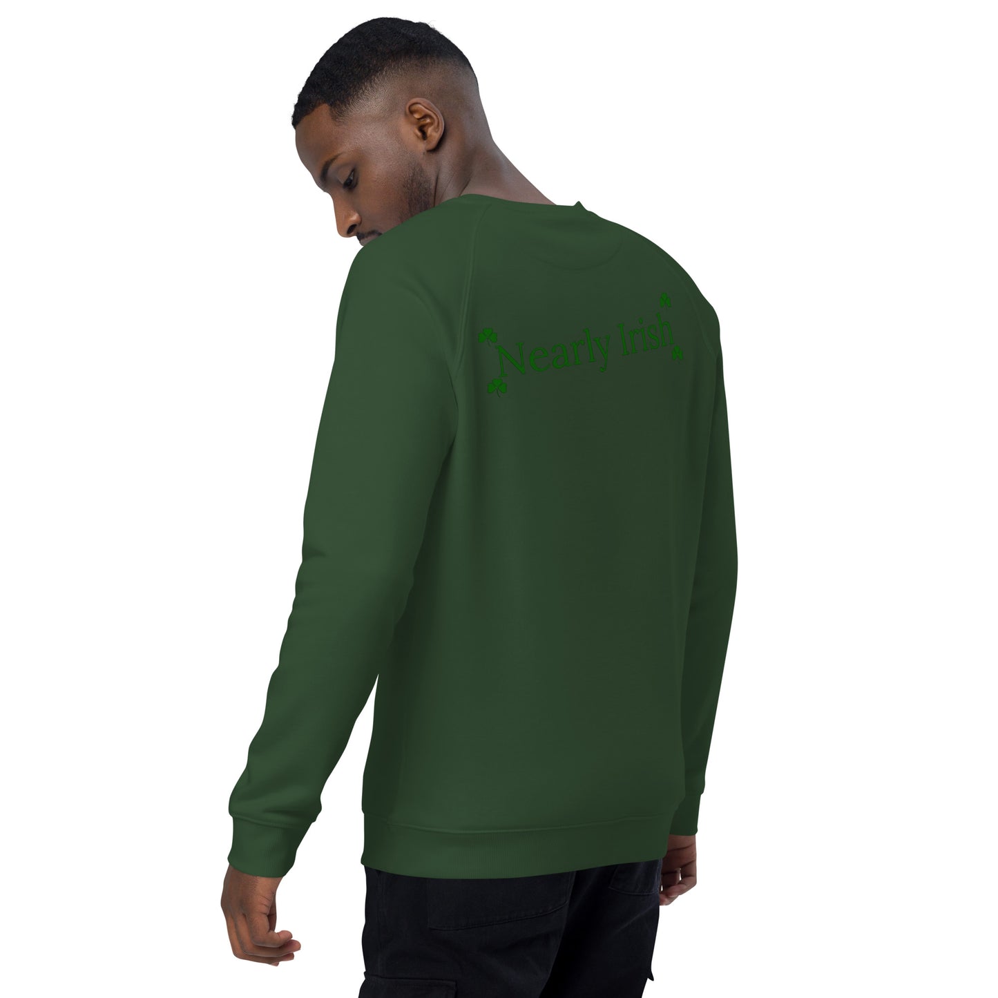 Nearly Irish Unisex organic raglan sweatshirt