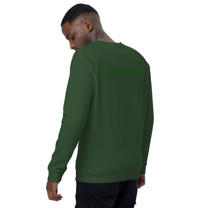 Nearly Irish Unisex organic raglan sweatshirt