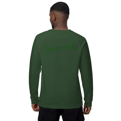 Nearly Irish Unisex organic raglan sweatshirt