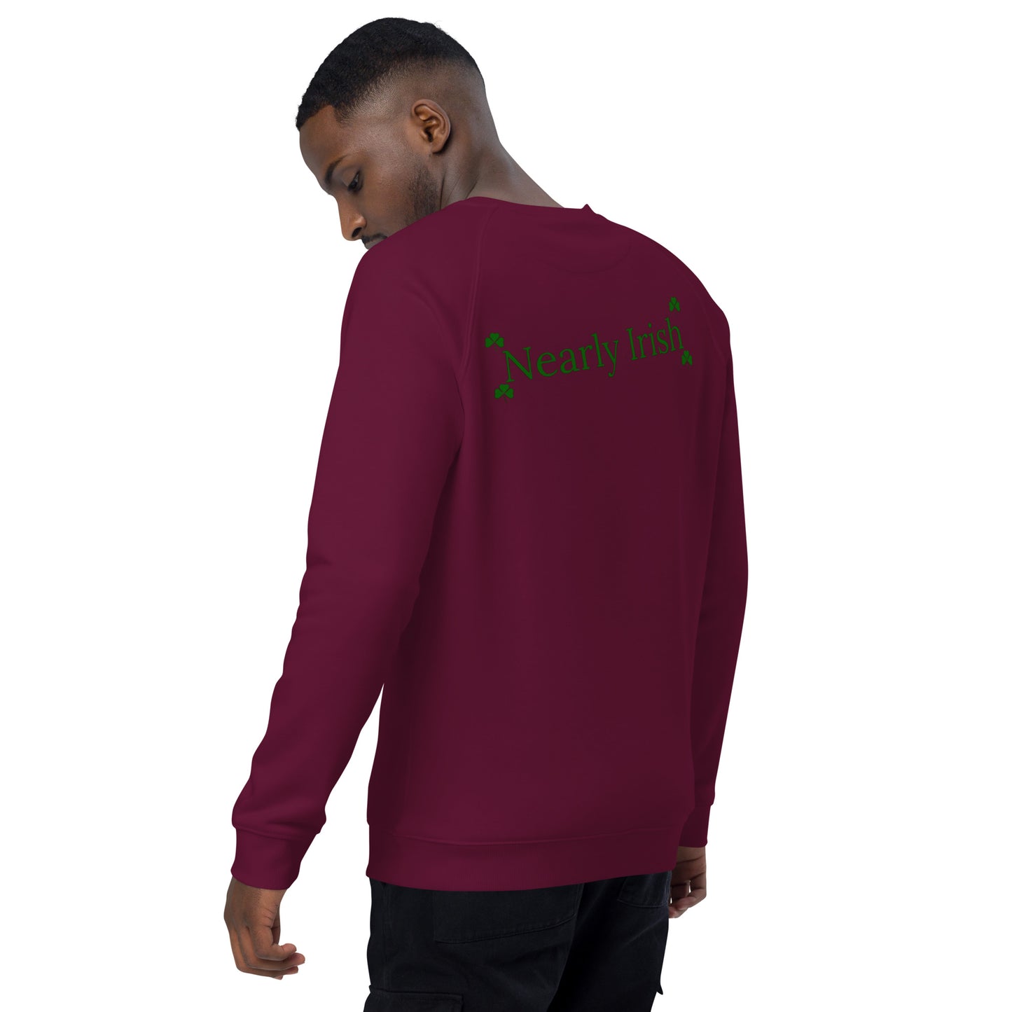 Nearly Irish Unisex organic raglan sweatshirt
