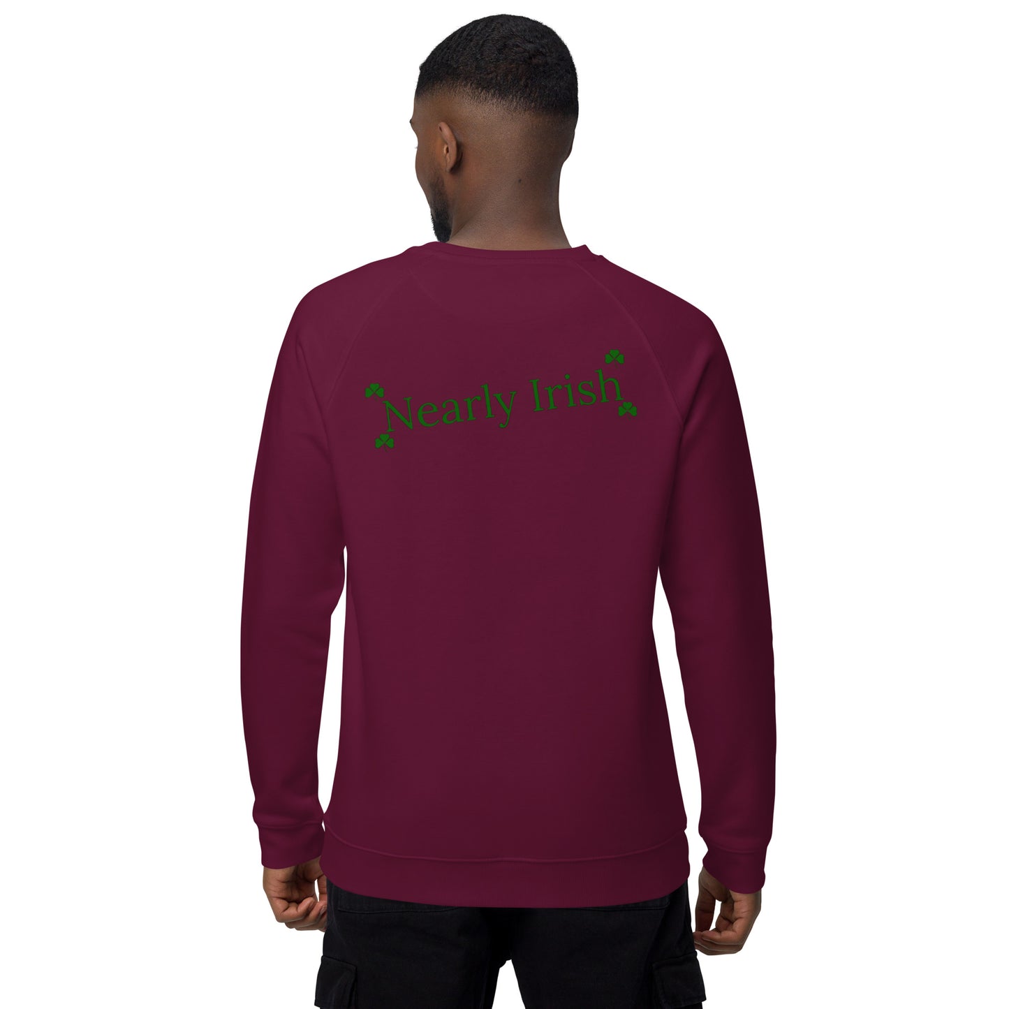 Nearly Irish Unisex organic raglan sweatshirt