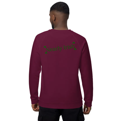 Nearly Irish Unisex organic raglan sweatshirt