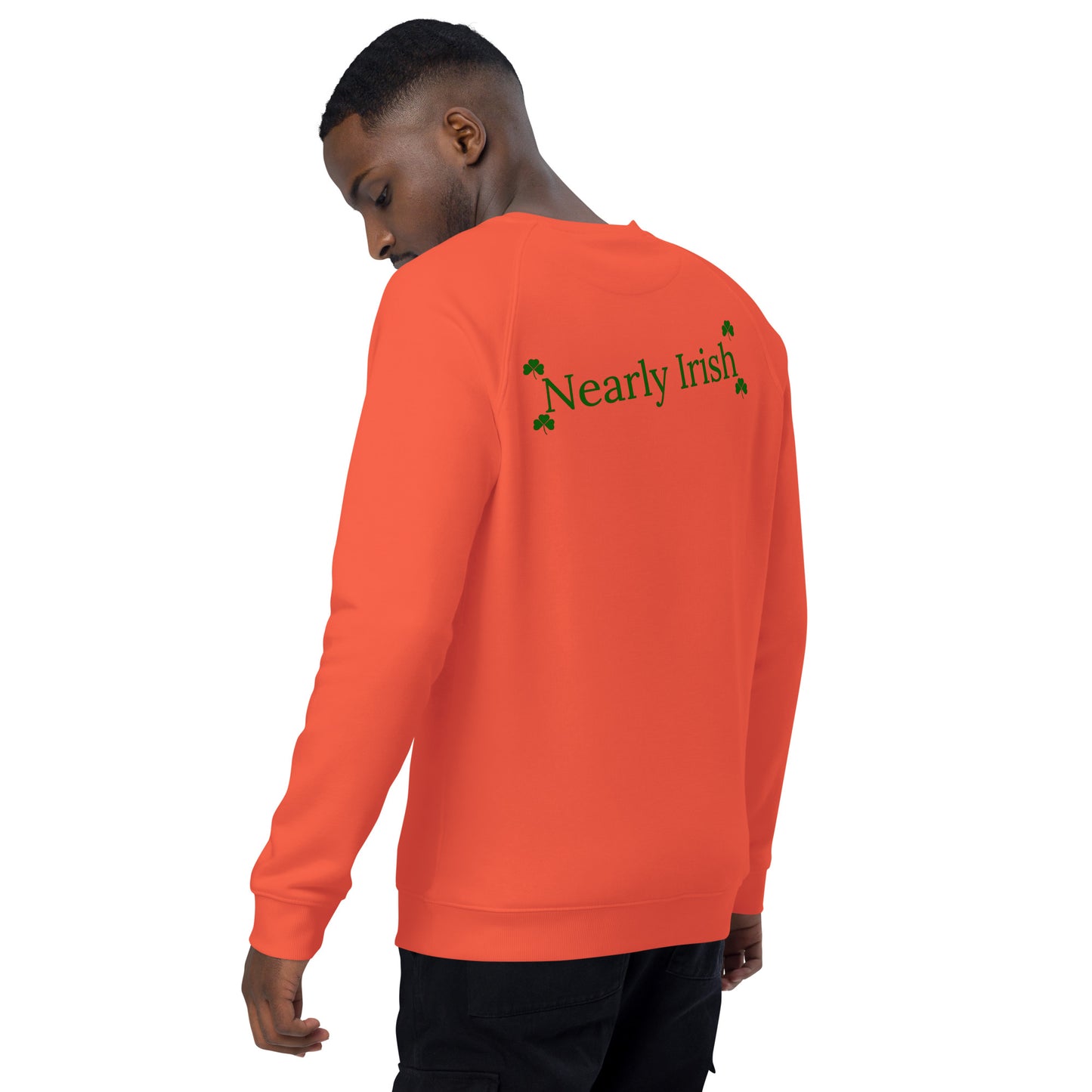 Nearly Irish Unisex organic raglan sweatshirt