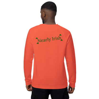 Nearly Irish Unisex organic raglan sweatshirt