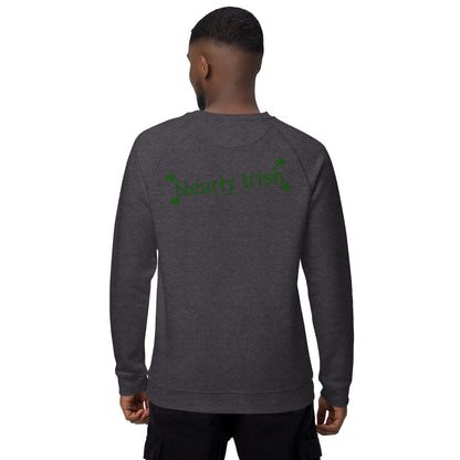 Nearly Irish Unisex organic raglan sweatshirt